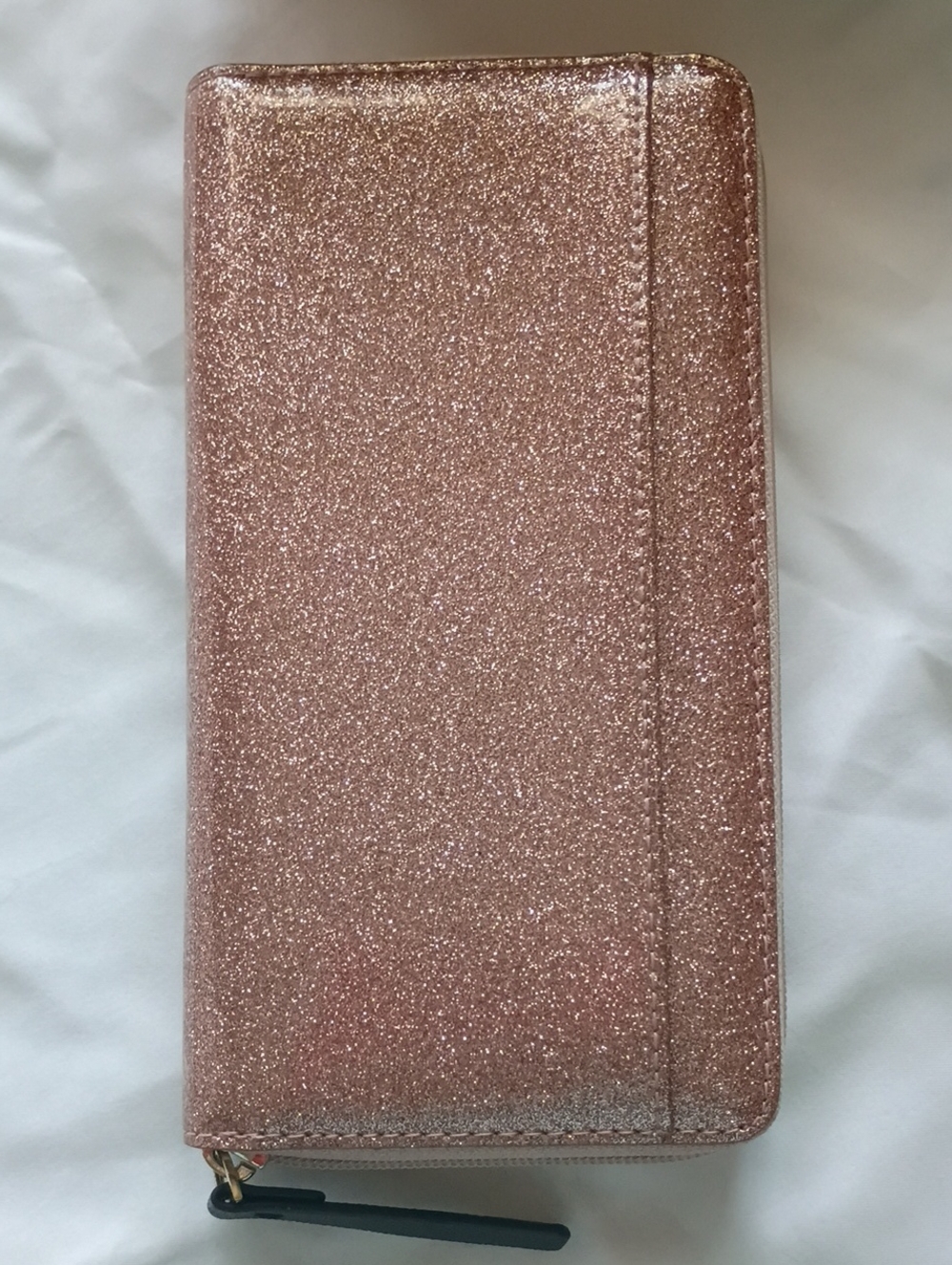 Kate Spade shimmering Rose gold pink glitter wallet new - Picture 6 of 13
